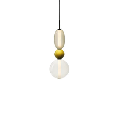 Glazen Hanglamp met Handgeblazen Kappen – Moderne Verlichting met Ambachtelijk Glaswerk