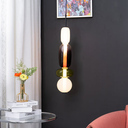Glazen Hanglamp met Handgeblazen Kappen – Moderne Verlichting met Ambachtelijk Glaswerk