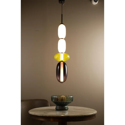 Glazen Hanglamp met Handgeblazen Kappen – Moderne Verlichting met Ambachtelijk Glaswerk