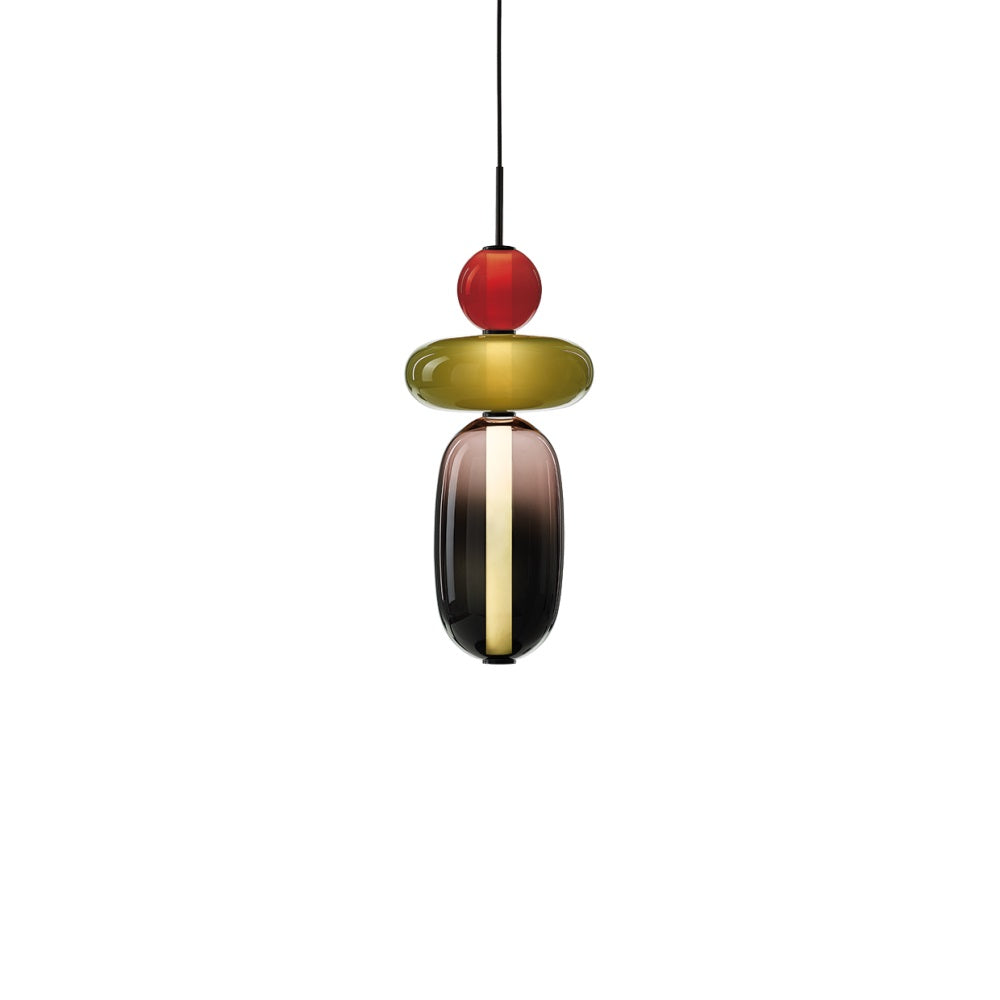 Glazen Hanglamp met Handgeblazen Kappen – Moderne Verlichting met Ambachtelijk Glaswerk