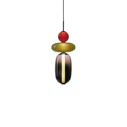 Glazen Hanglamp met Handgeblazen Kappen – Moderne Verlichting met Ambachtelijk Glaswerk