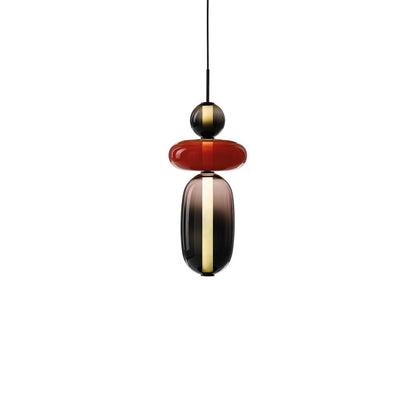 Glazen Hanglamp met Handgeblazen Kappen – Moderne Verlichting met Ambachtelijk Glaswerk