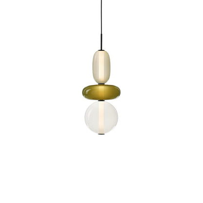 Glazen Hanglamp met Handgeblazen Kappen – Moderne Verlichting met Ambachtelijk Glaswerk