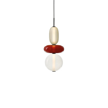 Glazen Hanglamp met Handgeblazen Kappen – Moderne Verlichting met Ambachtelijk Glaswerk