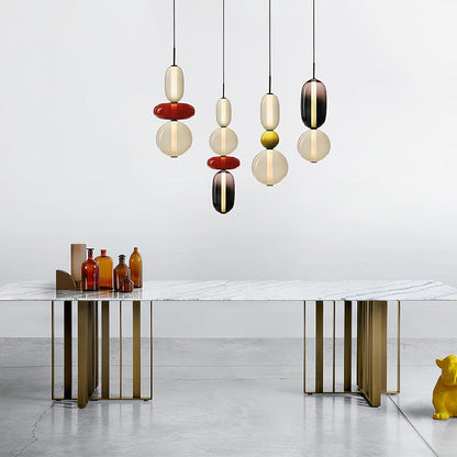Hanglamp Gekleurd Glas Acryl LED Dimbaar Metaal 16-18cm 8 Modellen Woonkamer Eetkamer Modern