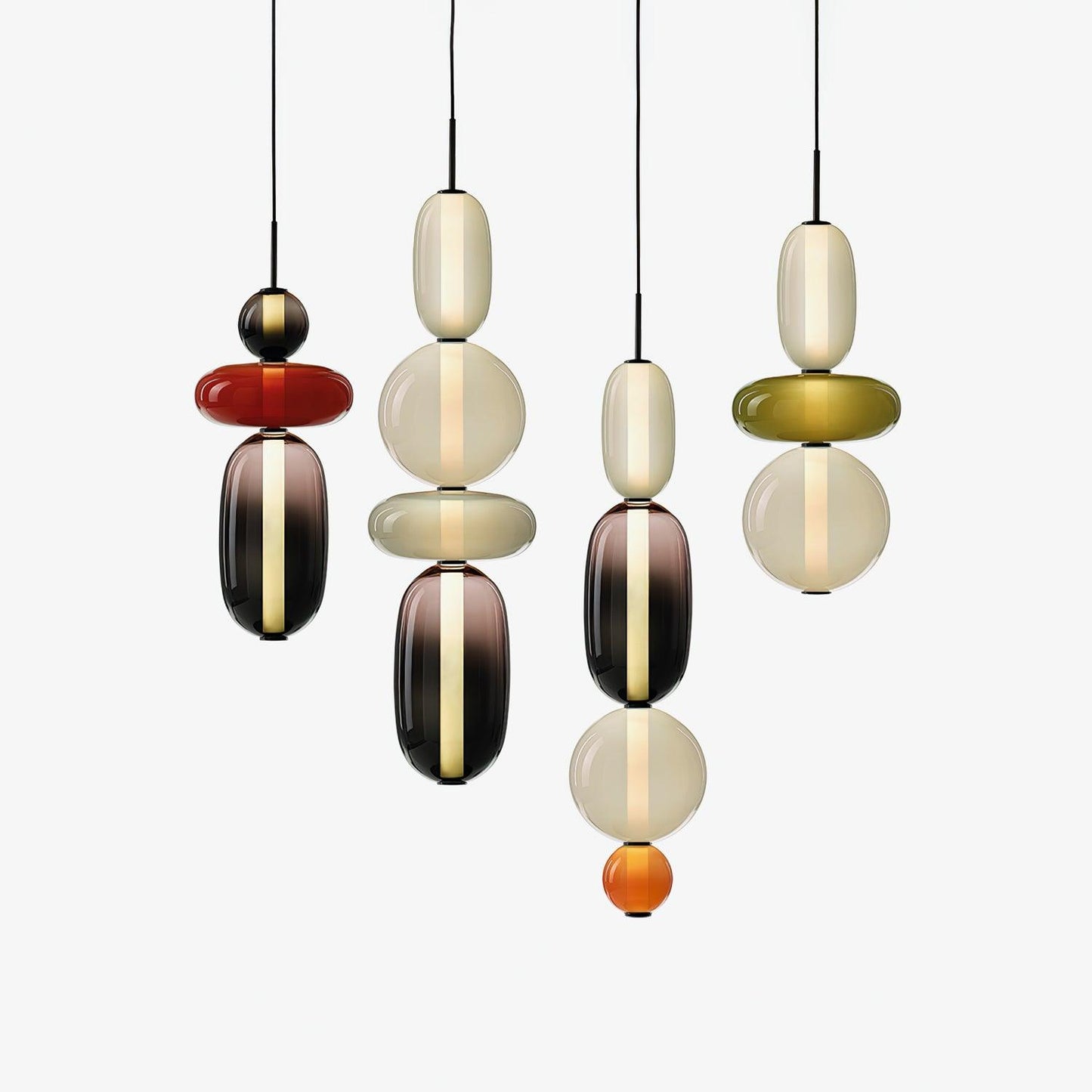 Hanglamp Gekleurd Glas Acryl LED Dimbaar Metaal 16-18cm 8 Modellen Woonkamer Eetkamer Modern