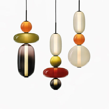 Hanglamp Gekleurd Glas Acryl LED Dimbaar Metaal 16-18cm 8 Modellen Woonkamer Eetkamer Modern