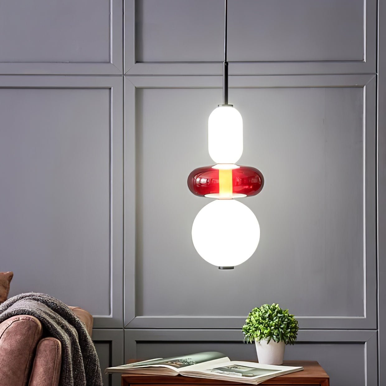 Hanglamp Gekleurd Glas Acryl LED Dimbaar Metaal 16-18cm 8 Modellen Woonkamer Eetkamer Modern