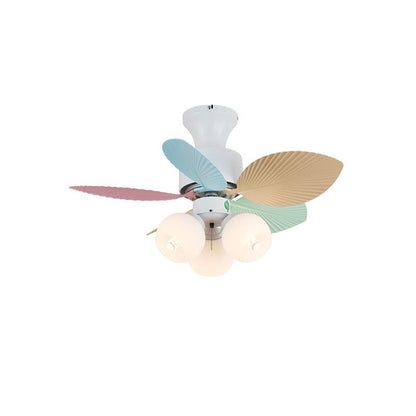 Plafondventilator met gekleurd glaslicht – Ø76cm dimbaar – 6 snelheden incl. afstandsbediening – stille motor – modern design voor woonkamer slaapkamer