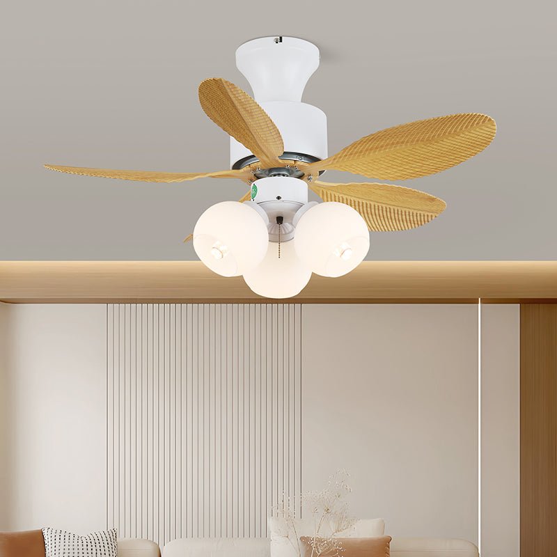 Plafondventilator met gekleurd glaslicht – Ø76cm dimbaar – 6 snelheden incl. afstandsbediening – stille motor – modern design voor woonkamer slaapkamer