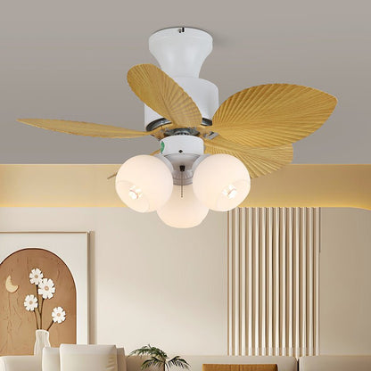 Plafondventilator met gekleurd glaslicht – Ø76cm dimbaar – 6 snelheden incl. afstandsbediening – stille motor – modern design voor woonkamer slaapkamer