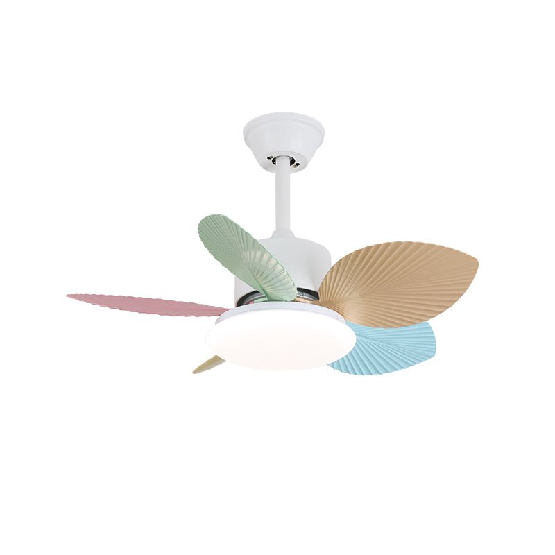 Plafondventilator met gekleurd glaslicht – Ø76cm dimbaar – 6 snelheden incl. afstandsbediening – stille motor – modern design voor woonkamer slaapkamer