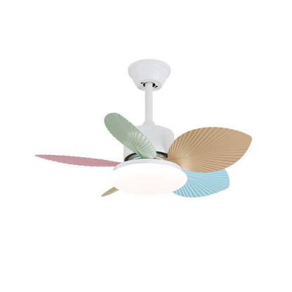 Plafondventilator met gekleurd glaslicht – Ø76cm dimbaar – 6 snelheden incl. afstandsbediening – stille motor – modern design voor woonkamer slaapkamer