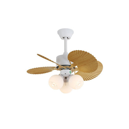 Plafondventilator met gekleurd glaslicht – Ø76cm dimbaar – 6 snelheden incl. afstandsbediening – stille motor – modern design voor woonkamer slaapkamer