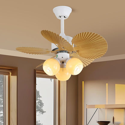 Plafondventilator met gekleurd glaslicht – Ø76cm dimbaar – 6 snelheden incl. afstandsbediening – stille motor – modern design voor woonkamer slaapkamer