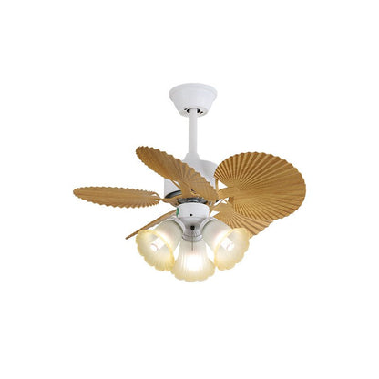 Plafondventilator met gekleurd glaslicht – Ø76cm dimbaar – 6 snelheden incl. afstandsbediening – stille motor – modern design voor woonkamer slaapkamer