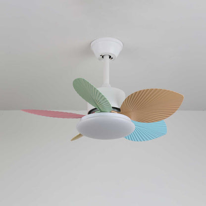 Plafondventilator met gekleurd glaslicht – Ø76cm dimbaar – 6 snelheden incl. afstandsbediening – stille motor – modern design voor woonkamer slaapkamer