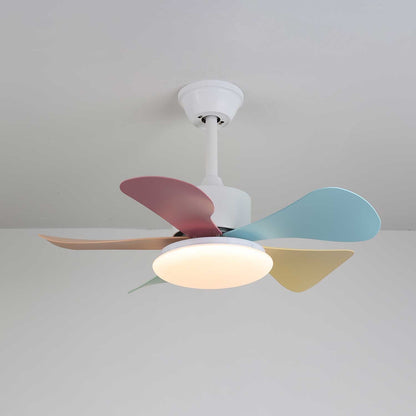 Plafondventilator met gekleurd glaslicht – Ø76cm dimbaar – 6 snelheden incl. afstandsbediening – stille motor – modern design voor woonkamer slaapkamer