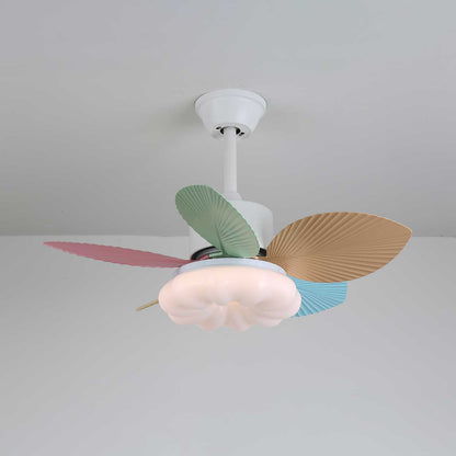 Plafondventilator met gekleurd glaslicht – Ø76cm dimbaar – 6 snelheden incl. afstandsbediening – stille motor – modern design voor woonkamer slaapkamer