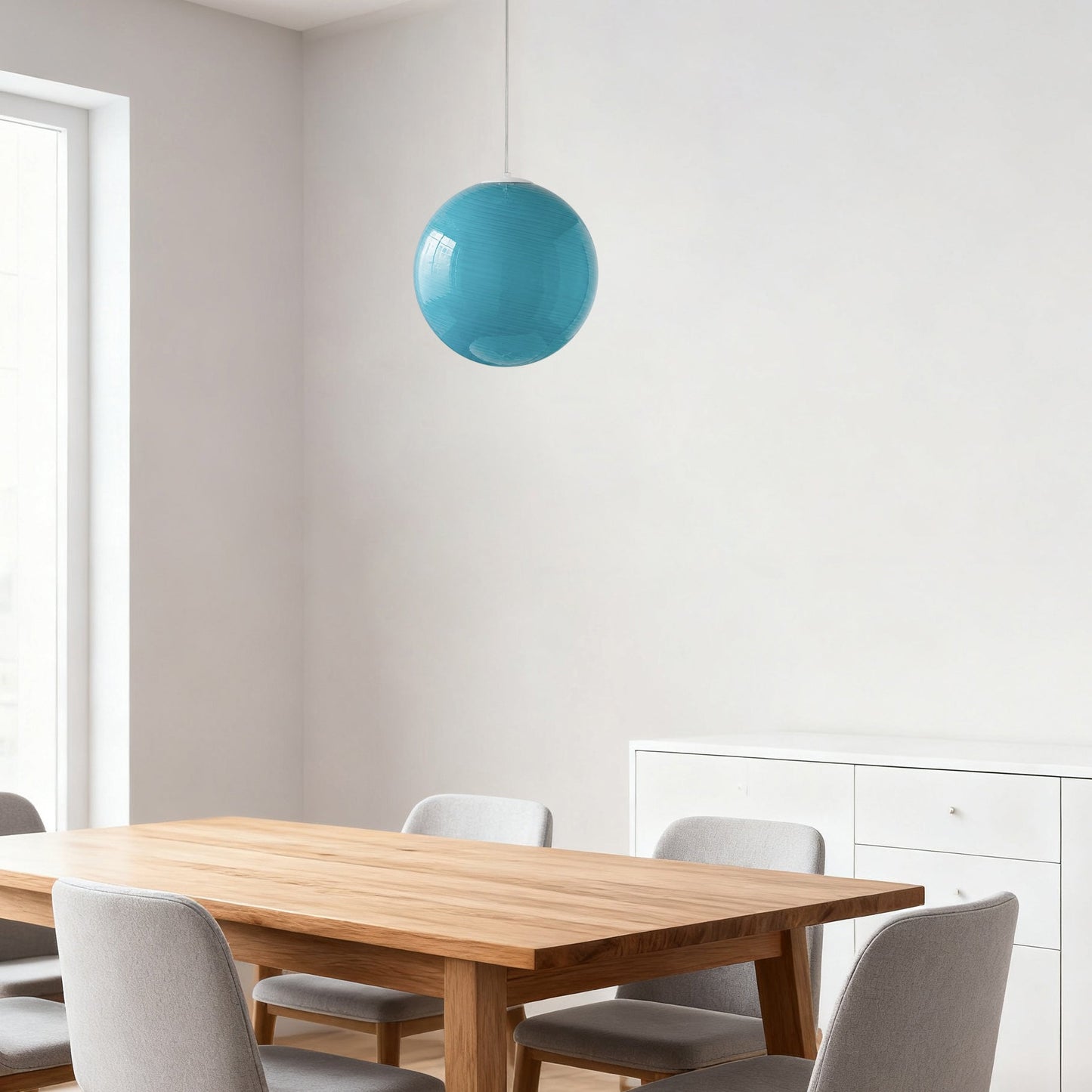 Glazen Hanglamp met Gedraaide Vorm – Handgeblazen Designverlichting voor Keukeneiland en Eetruimte