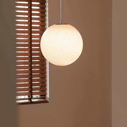 Glazen Hanglamp met Gedraaide Vorm – Handgeblazen Designverlichting voor Keukeneiland en Eetruimte