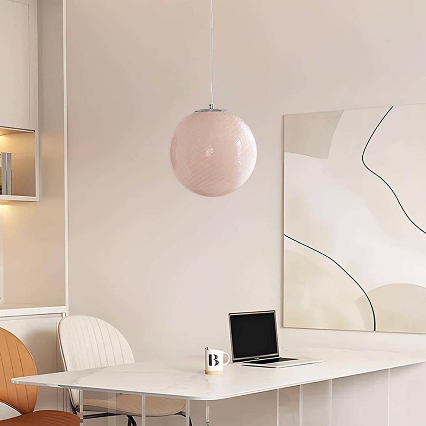 Glazen Hanglamp met Gedraaide Vorm – Handgeblazen Designverlichting voor Keukeneiland en Eetruimte