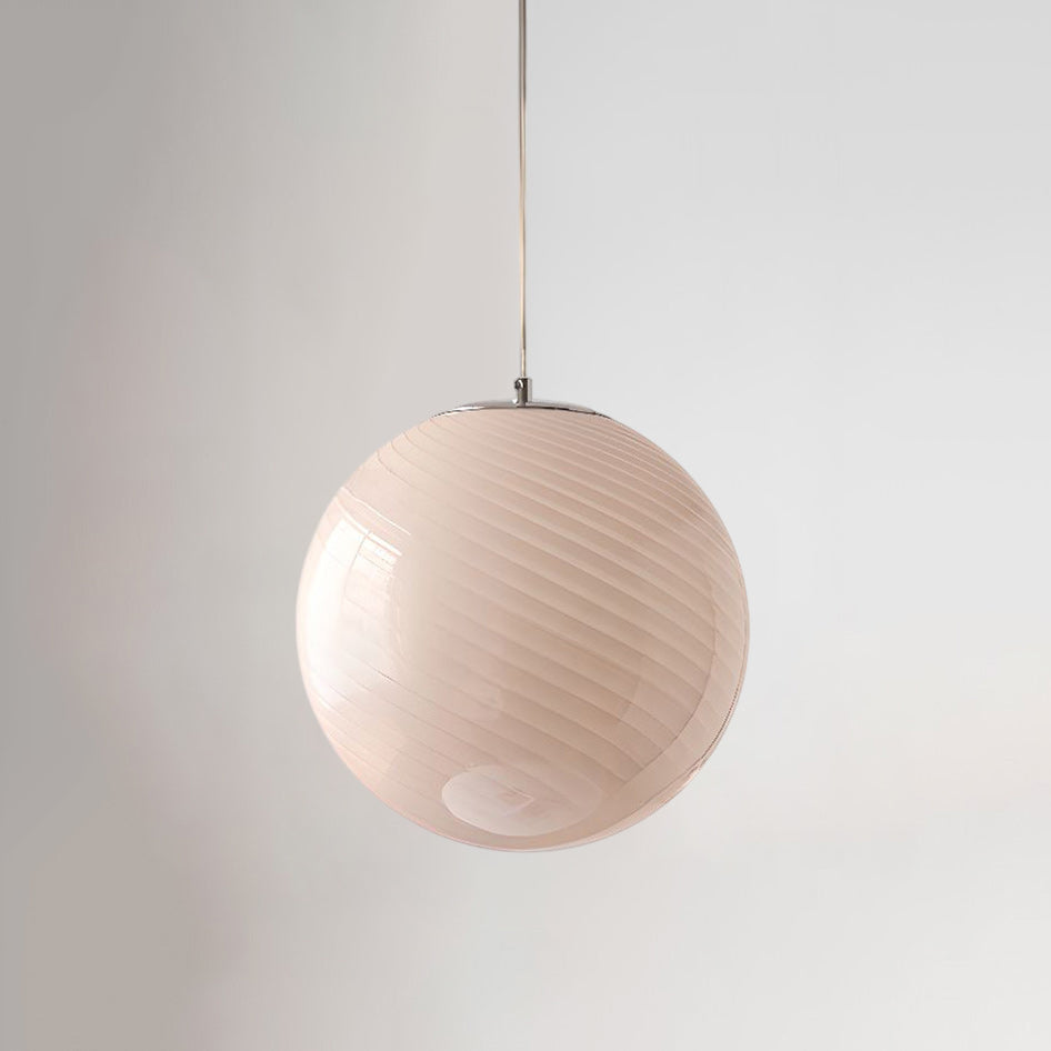 Glazen Hanglamp met Gedraaide Vorm – Handgeblazen Designverlichting voor Keukeneiland en Eetruimte