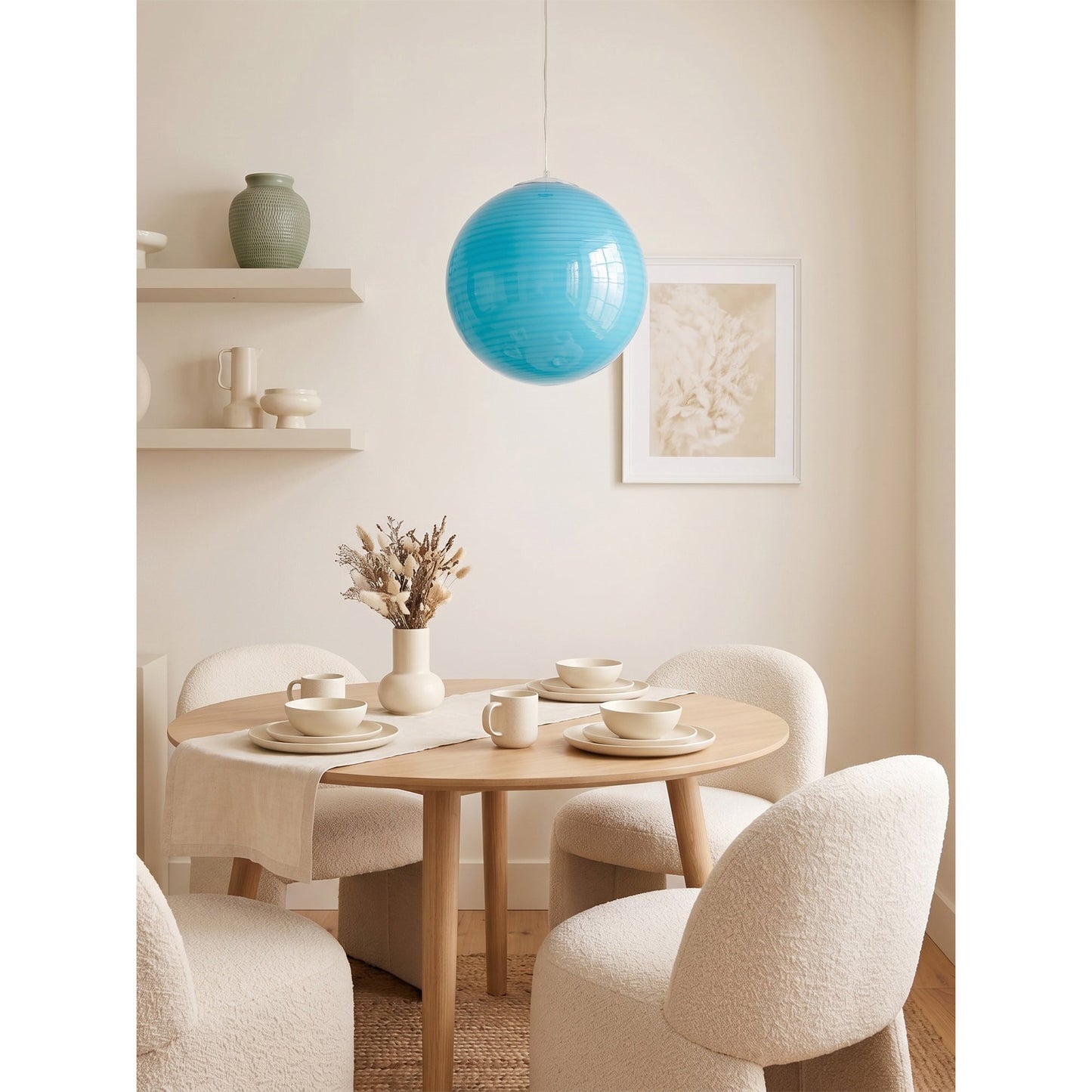 Glazen Hanglamp met Gedraaide Vorm – Handgeblazen Designverlichting voor Keukeneiland en Eetruimte