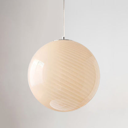 Glazen Hanglamp met Gedraaide Vorm – Handgeblazen Designverlichting voor Keukeneiland en Eetruimte