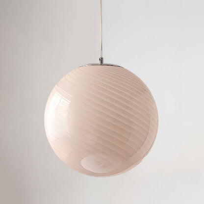 Glazen Hanglamp met Gedraaide Vorm – Handgeblazen Designverlichting voor Keukeneiland en Eetruimte