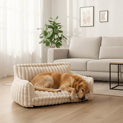 Hondenmand met Orthopedisch Memory Foam en Verhoogde Neksteun – Luxe Slaapcomfort voor Honden