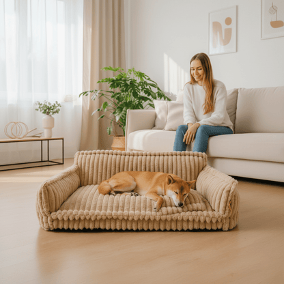 Hondenmand met Orthopedisch Memory Foam en Verhoogde Neksteun – Luxe Slaapcomfort voor Honden