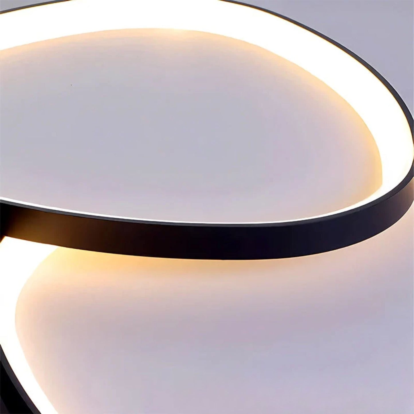 LED plafondlamp ovaal dimbaar metaal zwart wit slaapkamer hal woonkamer moderne plafondverlichting Scandinavisch design opbouwlamp