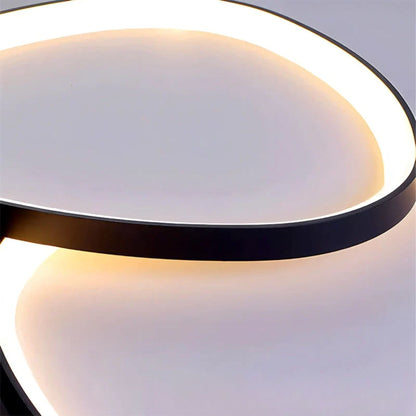 LED plafondlamp ovaal dimbaar metaal zwart wit slaapkamer hal woonkamer moderne plafondverlichting Scandinavisch design opbouwlamp