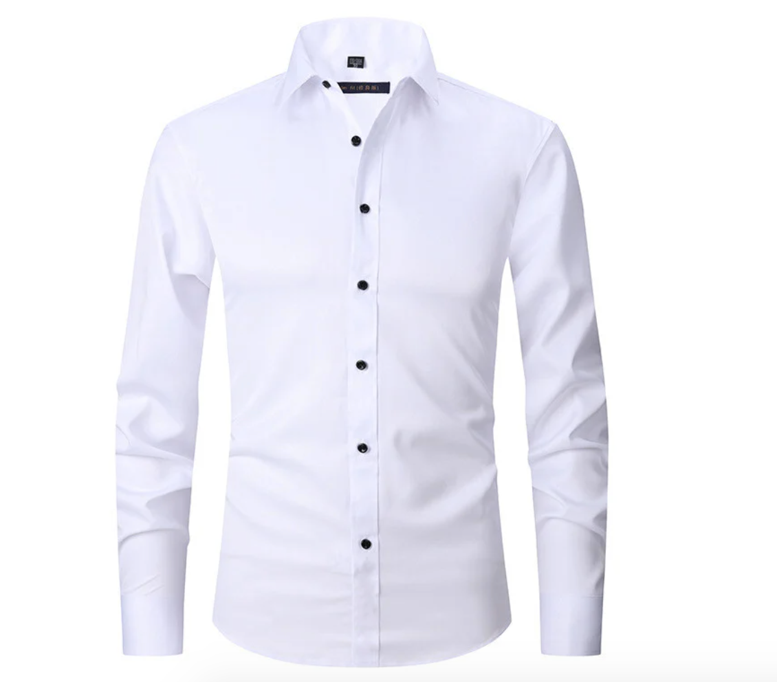 Heren Overhemd Elastisch Stretch Comfortabele Pasvorm
