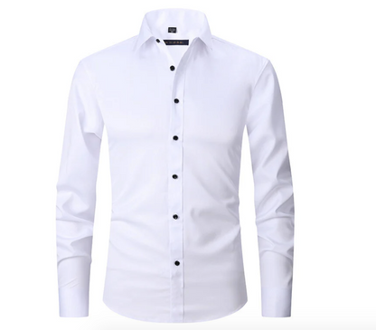 Heren Overhemd Elastisch Stretch Comfortabele Pasvorm