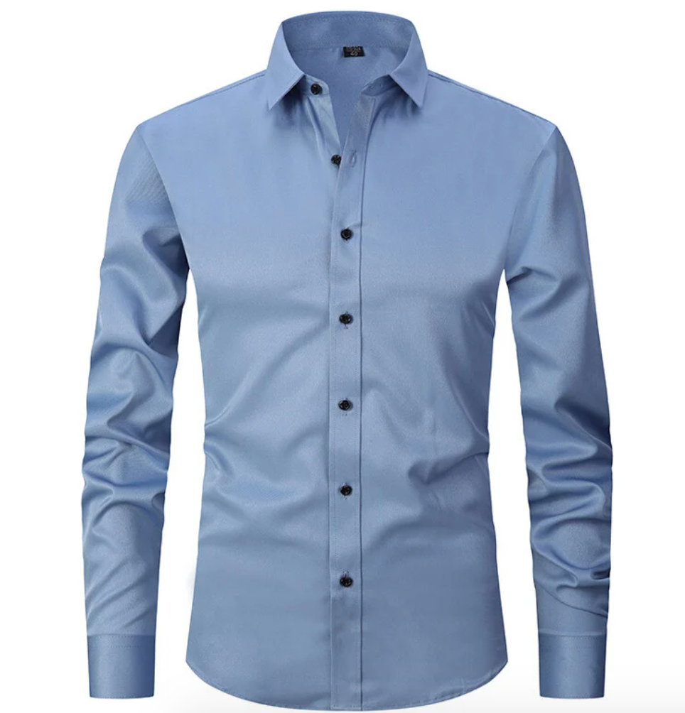 Heren Overhemd Elastisch Stretch Comfortabele Pasvorm