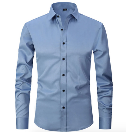 Heren Overhemd Elastisch Stretch Comfortabele Pasvorm