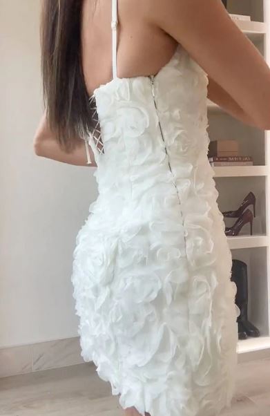 Vrouwelijke Zomerkleed Jurk met Kruisrugibandjes Kort
