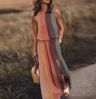 Vrouwen Maxi Jurk Lange Zomerjurk Mooi Model