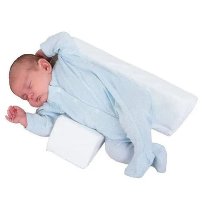 Baby Zijslaap Positiekussen – Driehoekig Antirol Kussen met Verstelbare Breedte – Zacht Memory Foam – Ademend & Wasbaar – Voor Pasgeborenen tot 12 Maanden