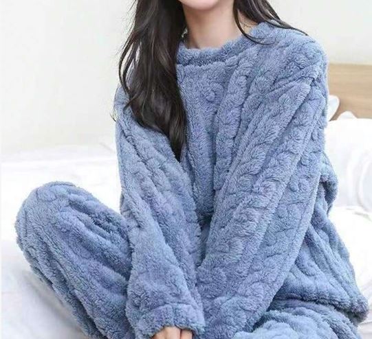 Zachte Fleece Pyjama Set Dames Slaapkleding Comfortabele Lounge Set