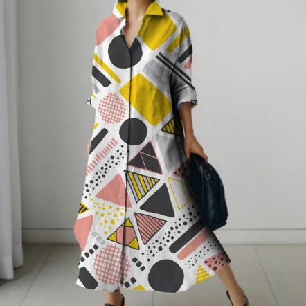 Dames Jurk Overhemdjurk Katoen Elegant Zomerjurk - StudioMarella