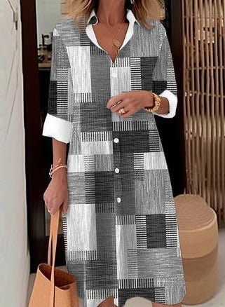 Vrouwelijke Blousejurk Elegant Kort Model - StudioMarella