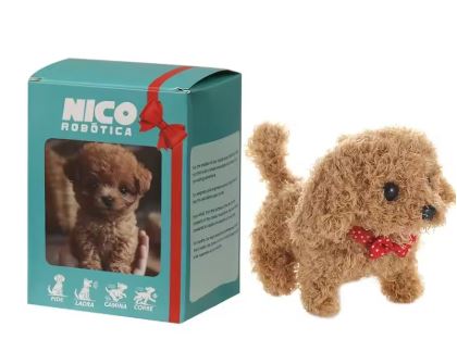 Robotspeelgoed Hond Interactief Loopt Blaft Staart Kwispelt Pluche Cadeau