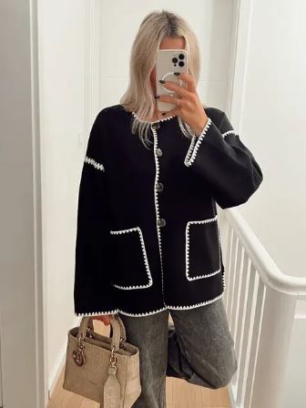 Dames Jas Elegant Design Lange Mouwen