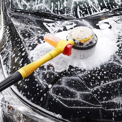 360° Roterende Autowasset met Telescopische Steel en Microfiber Washandschoen | Professionele Auto Schoonmaakborstel voor Buiten