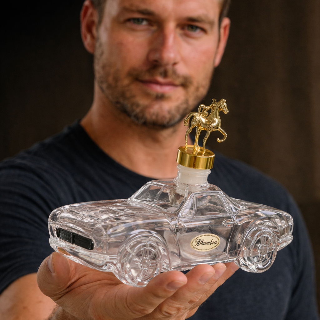 Glazen Whisky Karaf met Sportwagenontwerp 850ml Transparant voor Bar Thuis Decoratief Servies Drankdispenser