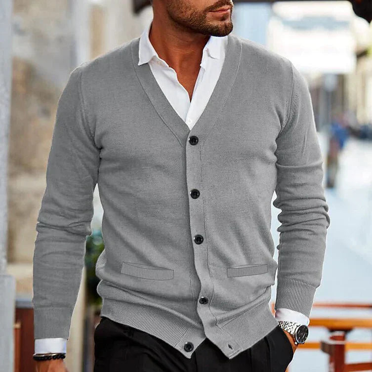 Cardigan Heren | Stijlvol met Knopen & V-hals