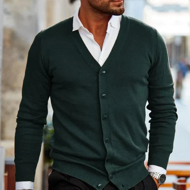 Cardigan Heren | Stijlvol met Knopen & V-hals